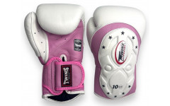 Боксерские перчатки Twins Special BGVL6 MK pink white 12 oz Боксерские перчатки Twins Special BGVL6 MK pink white 12 oz