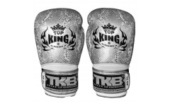 Боксерские перчатки TKB Snake White Silver 16 oz