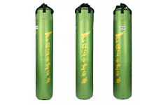 Боксерский мешок Fairtex HB6PY Green (gold silk screen) Banana Bag (БЕЗ НАПОЛНЕНИЯ)