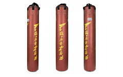 Боксерский мешок Fairtex HB6PY Red (gold silk screen) Banana Bag (БЕЗ НАПОЛНЕНИЯ)