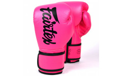 Боксерские перчатки Fairtex BGV14 pink-black 10 oz